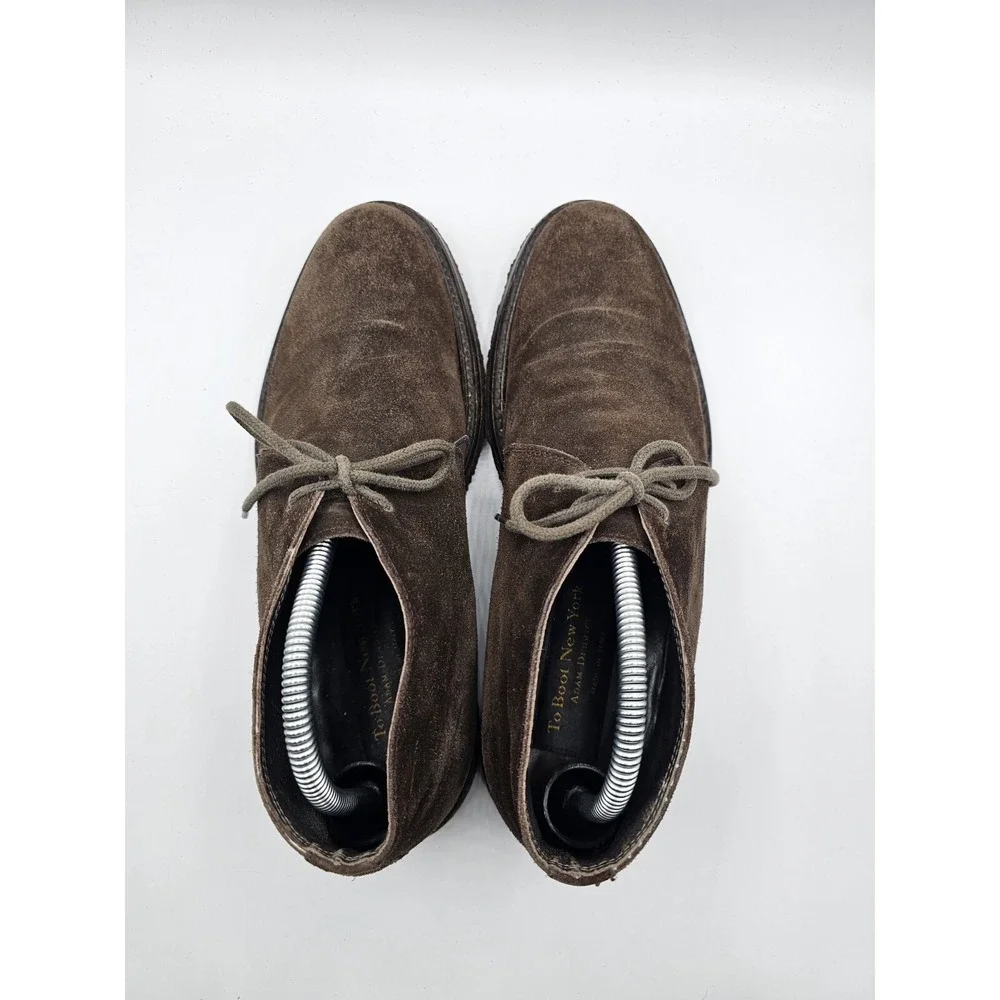 To Boot New York Chukka‎ Boots Mens 8 Brown Suede Italian Designer Lace Up